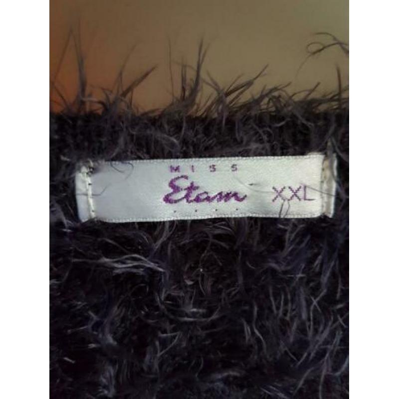 Heerlijk fluffy paars vestje Miss Etam mt XXL of 46