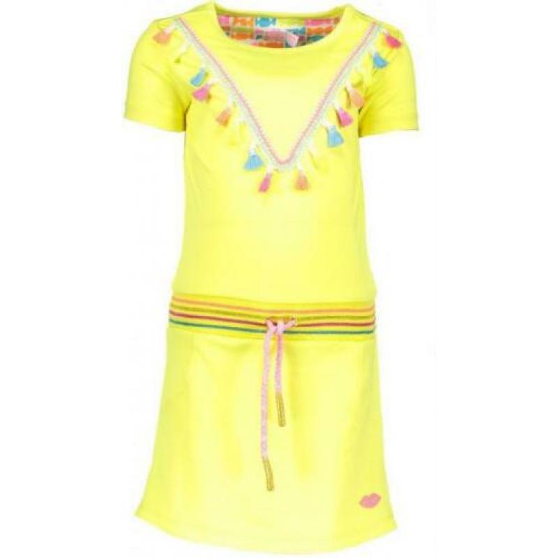 Zomerjurkje Kidz Art nieuw met kaartjes maat 110/116 geel