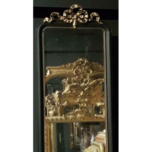 Oude antieke  penant spiegel / damspiegel..