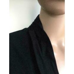 D1182 EXPRESSO maat S=36 vest knoopvest katoen zwart