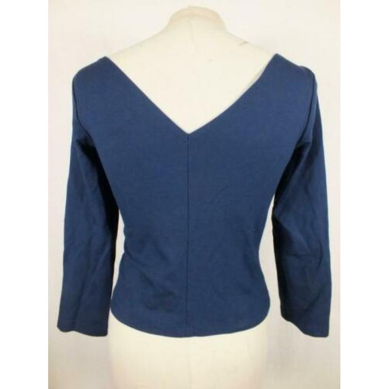 Donkerblauw damesshirt.Leuk decolette.Mt S.Merk Vanilia