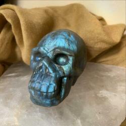 Labradoriet spectroliet schedel skull meditatie magie yoga