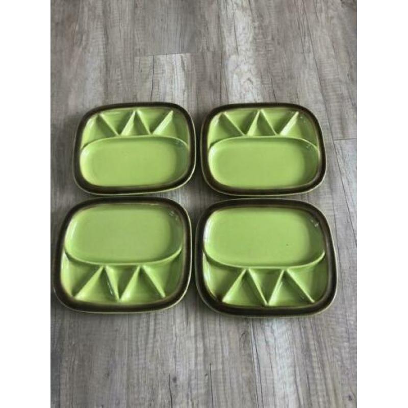 Jasba, fel groen fondue borden (4)