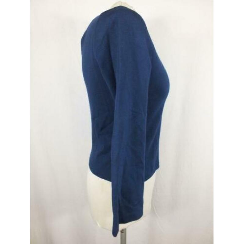 Donkerblauw damesshirt.Leuk decolette.Mt S.Merk Vanilia