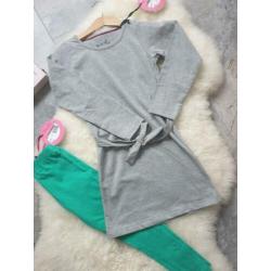 Maat 110 NIEUWE Meisjes Jurk met Legging set BIRDS By D-RAK