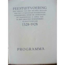 programmaboekje 1928 GROOTESCHOOL Rotterdam