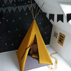 tipi speeltent wafelstof kinderkamer oker ( diverse kleuren)