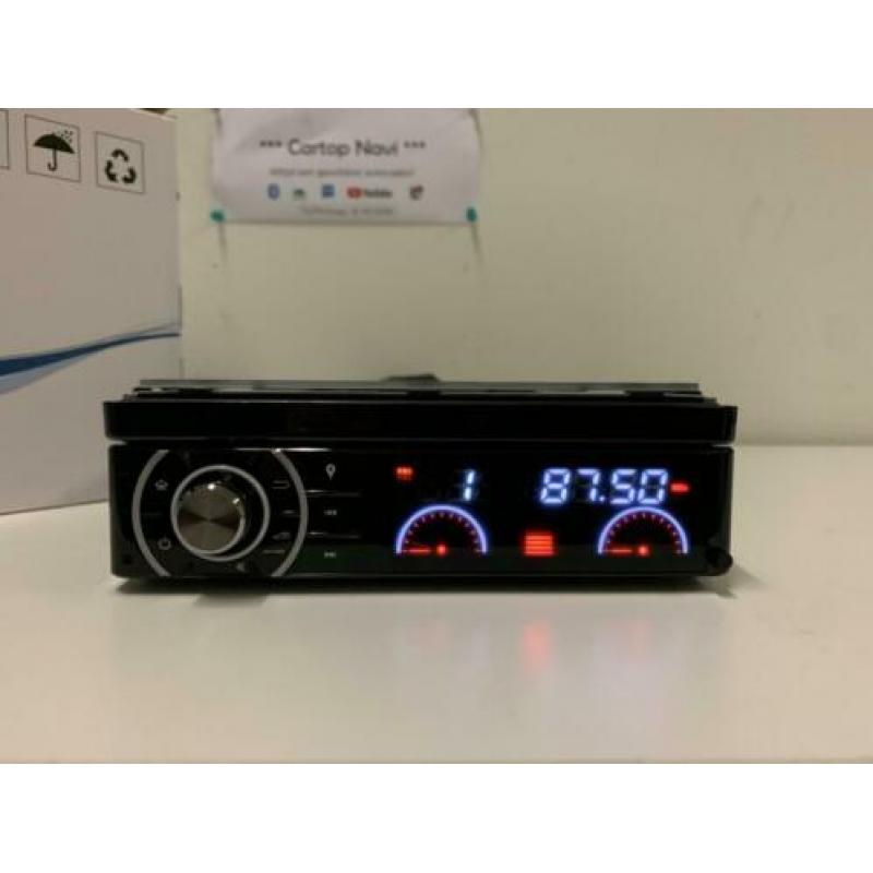 1-Din Autoradio Navigatie Bluetooth | Kantelbaar scherm