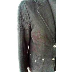 MANDARIN MINT zwart velours colbert maat 38
