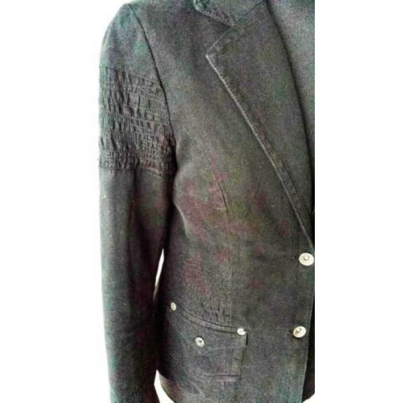 MANDARIN MINT zwart velours colbert maat 38