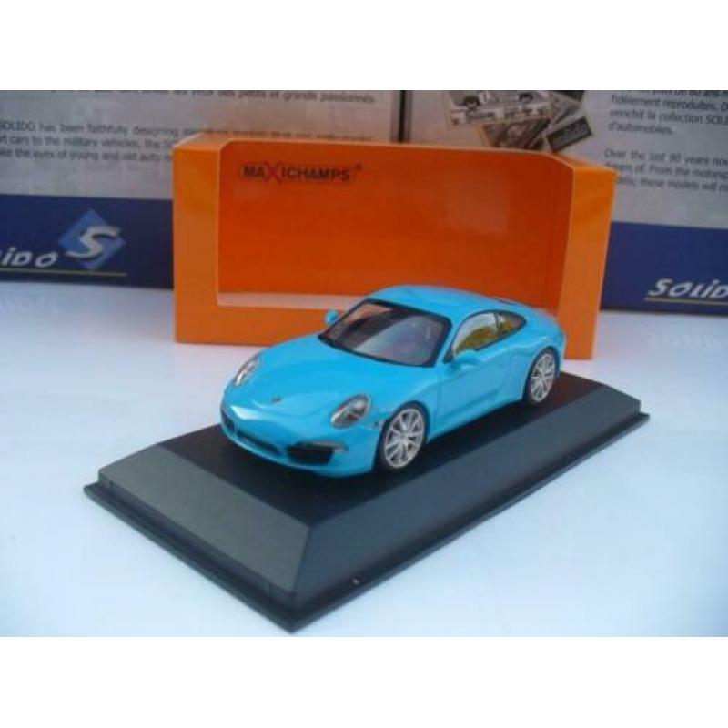 Porsche 911 991 Carrera Lichtblauw Maxichamps 1/43