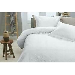 Sprei Sleeptime Elegance Wave wit 260x250 & 2 kussenslopen