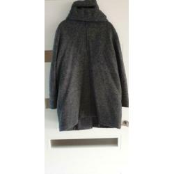 Wollen grijze winterjas Merk: canda premium maat: 48