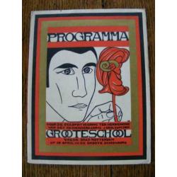 programmaboekje 1928 GROOTESCHOOL Rotterdam