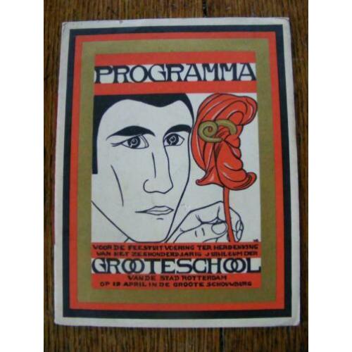 programmaboekje 1928 GROOTESCHOOL Rotterdam