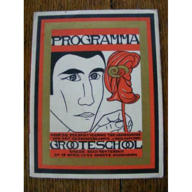 programmaboekje 1928 GROOTESCHOOL Rotterdam