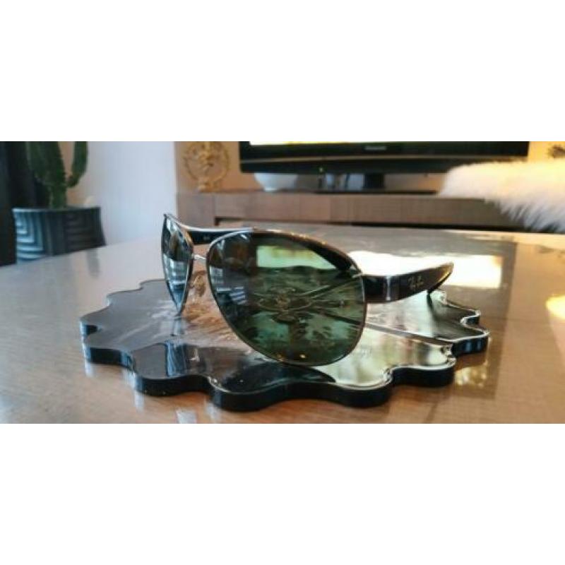 Super rayban met groene glazen piloten model