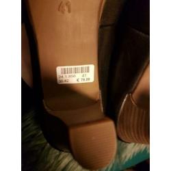 Hakken / pumps maat 41 Manfield zwart leer no stress