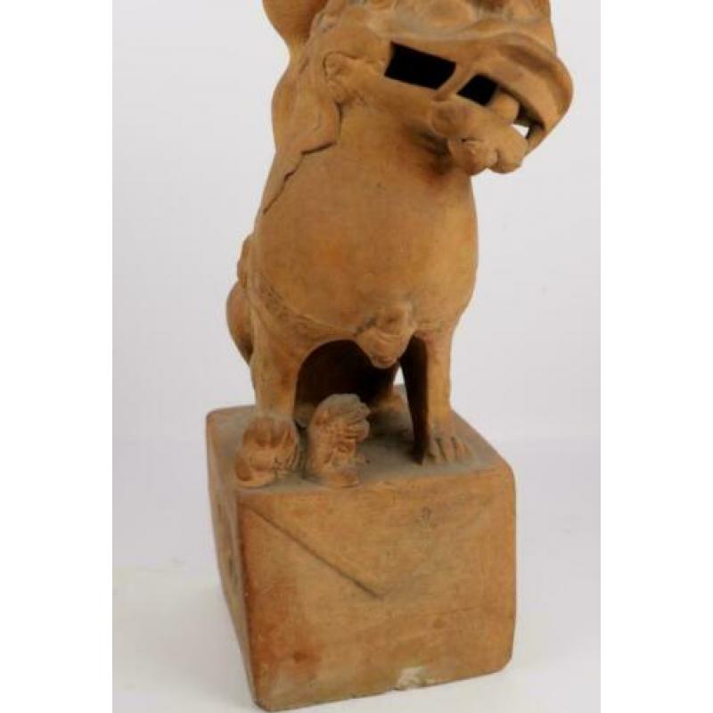 mooi gedetailleerd beeld Chinese leeuw Terracotta.