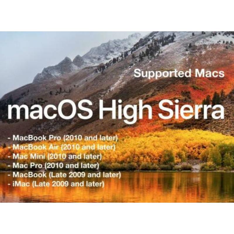 macOS High Sierra 10.13.6 via USB-Stick zonder DVD OSX OS X