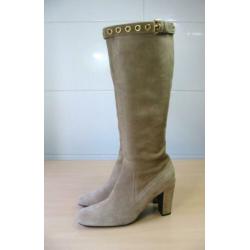 Car Shoe suede beige hoge hakken laarzen maat 38