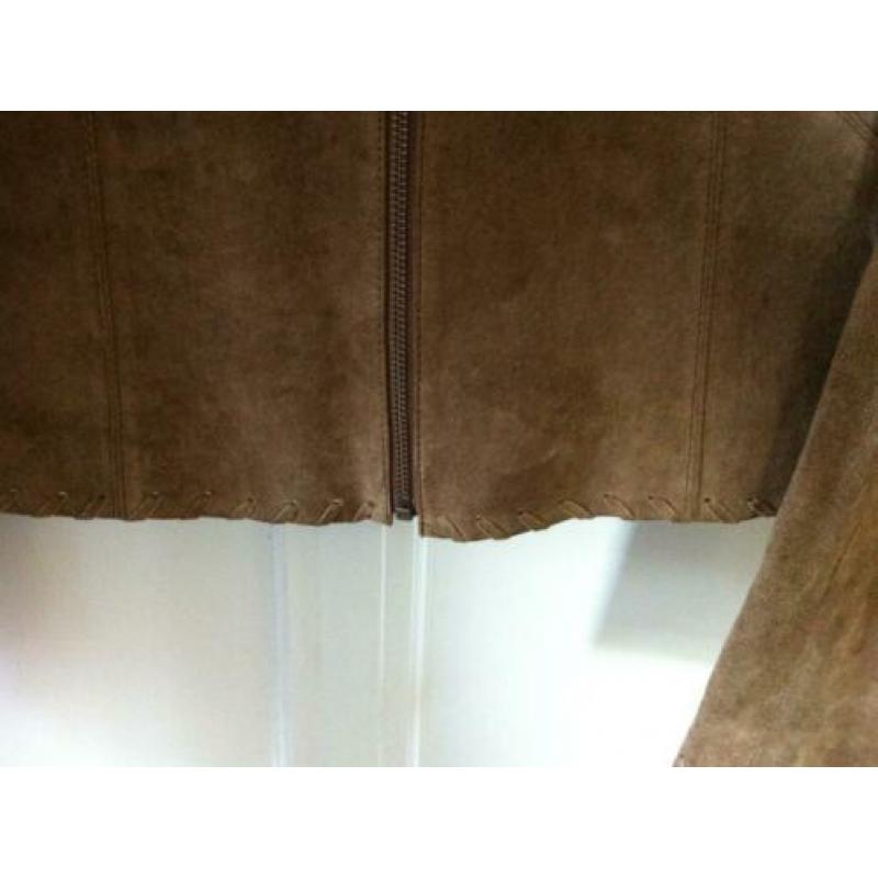 Vila suede jas maat M bruin leer z.g.a.n leren cowboy 38/40