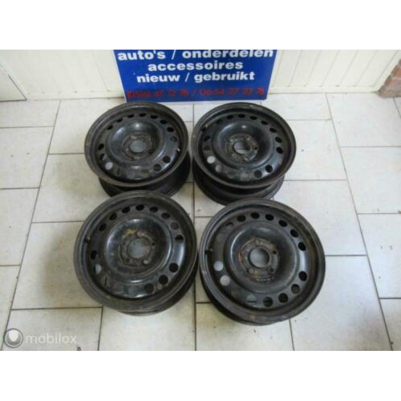 4x 15 inch stalen velg velgen Opel Zafira A, bj '99 t/m '05