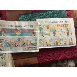 14 oude engelse kranten strips 1915-1930