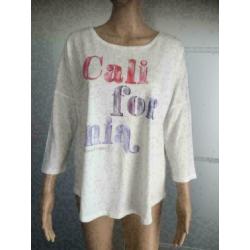 D344 Nieuw: Esprit Organic maat M=38/40 wit shirt top trui