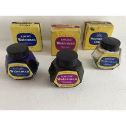 Drie doosjes Waterman inkt