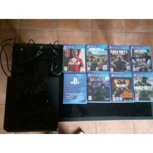 Playstation 4 slim 500Gb met 23 games