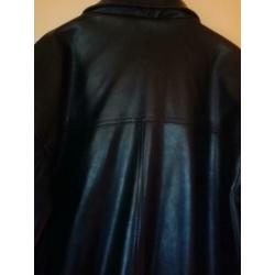 Zgan zwarte lederlook jas