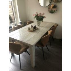 Prachtige massief eiken Eettafel!