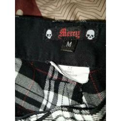 Tk 2 broeken ruit maat m gothic emo punk metal opruiming
