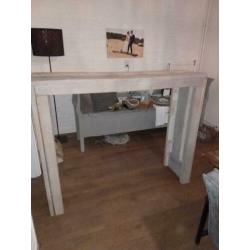 Mooie Steigerhouten Sidetable en stoel