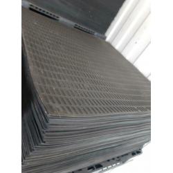 rubber matjes rubber plaat 1 x 1 meter rubbermat 5mm dik