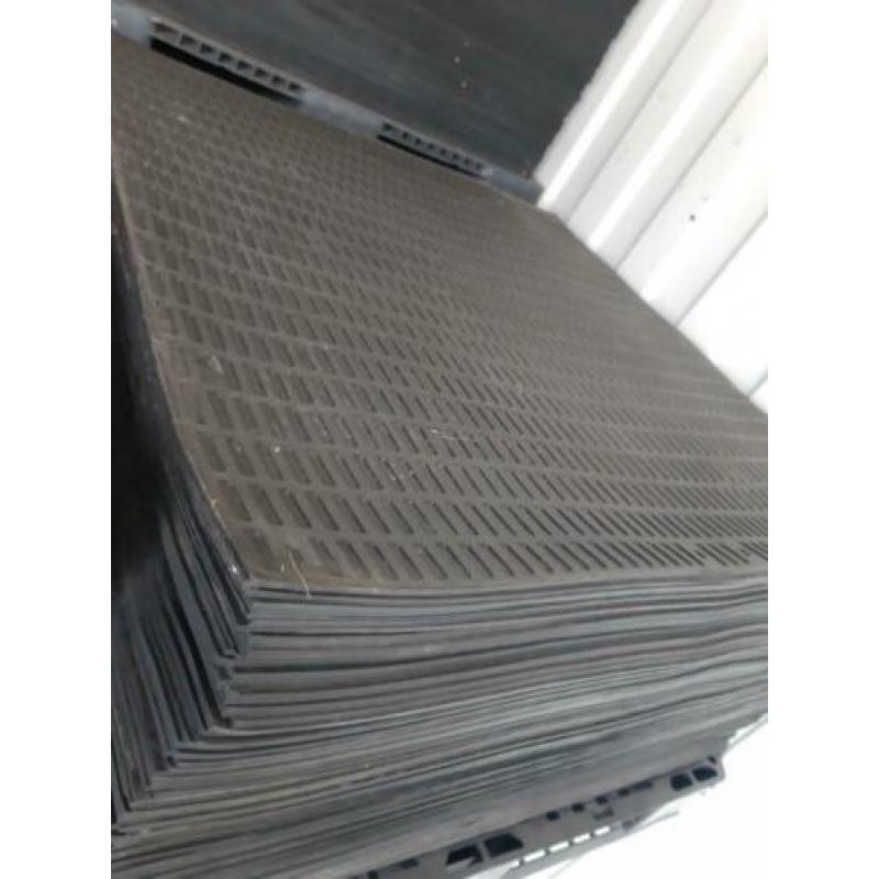 rubber matjes rubber plaat 1 x 1 meter rubbermat 5mm dik