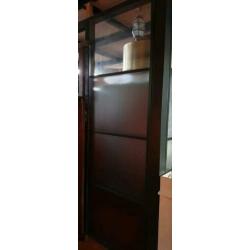 Restpartij systeemwand glas + aluminium profielen!