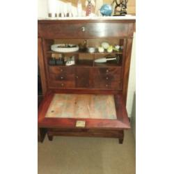 Antieke mahoniehouten secretaire.