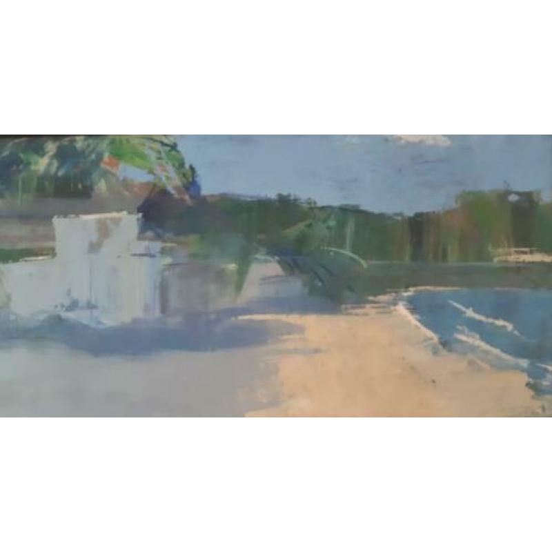 Fieke Weilers - Tropisch strand - Olieverf op doek