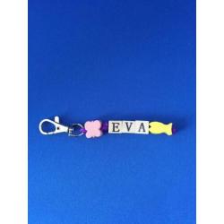 Sleutelhanger persoonlijk kado blokjes geboorte baby naam