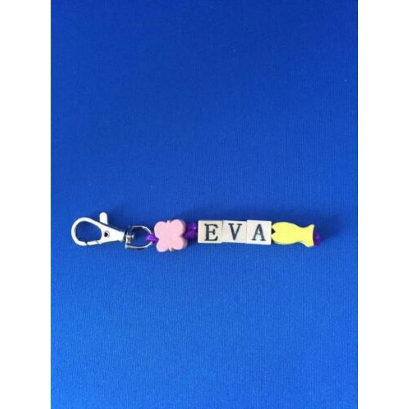 Sleutelhanger persoonlijk kado blokjes geboorte baby naam