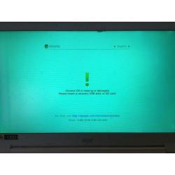 Acer Chromebook 15,6 inch defecte grafische kaart