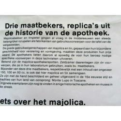 3 maatbekers, replica's uit de historie van de apotheek