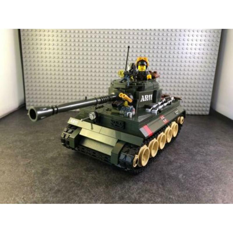 Lego alternative Duitse tiger tank set militair soldaat ww2