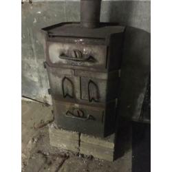 Hout kachel allesbrander verwarming werkplaatskachel