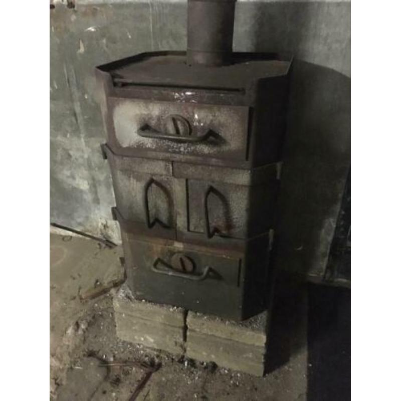 Hout kachel allesbrander verwarming werkplaatskachel