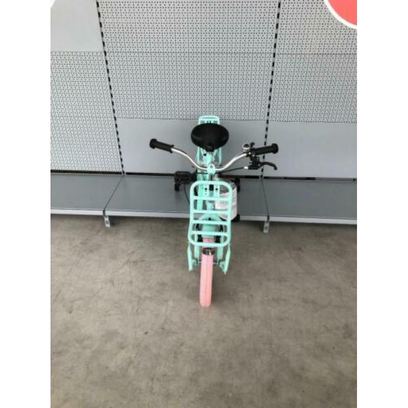popal lola 16 inc mint roze zijwieltjes rijklaar