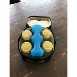 Medela handkolf, flessenwarmer en toebehoren