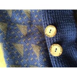 * Blauw GSUS gsus vest mt s kimono vleermuis mouw vintage